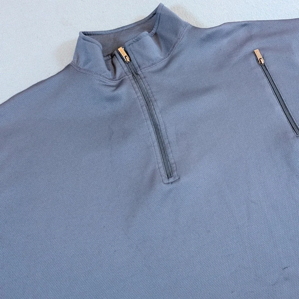 Scottevest TEC Quarter Zip Pullover Mens‎ XL Gray Lightweight Travel Top